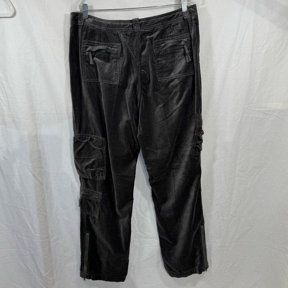 Sundance Nightfall Velvet Cargo Pants, Sz 14, Charcoal, NWOT w/ imperfections - Picture 7 of 16
